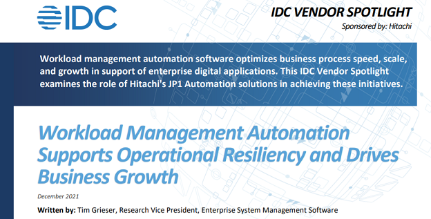 Download IDC Vendor Spotlight on Workload Automation